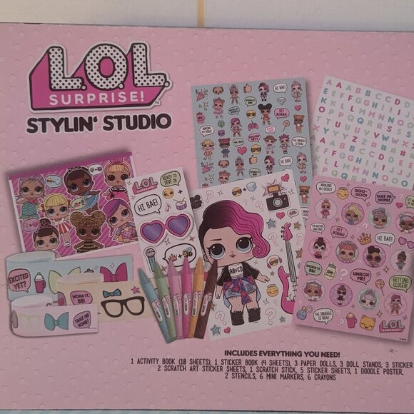 NWT LOL Surprise! Stylin' Studio Collectible Stickers Paper Dolls Pink L.O.L. - Picture 3 of 10
